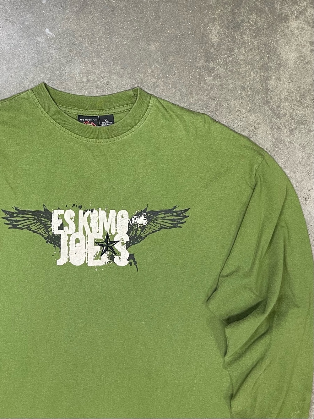 Vintage Y2K Eskimo Joes Long Sleeve Graphic T Shirt Mens XL